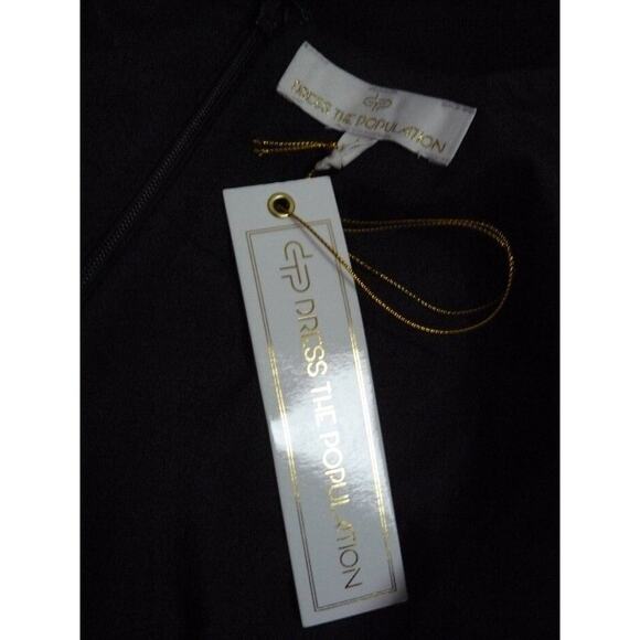 $188 Dress the Population Louisa Flutter Sleeve Crepe Sheath Dress L NWT - Picture 10 of 10